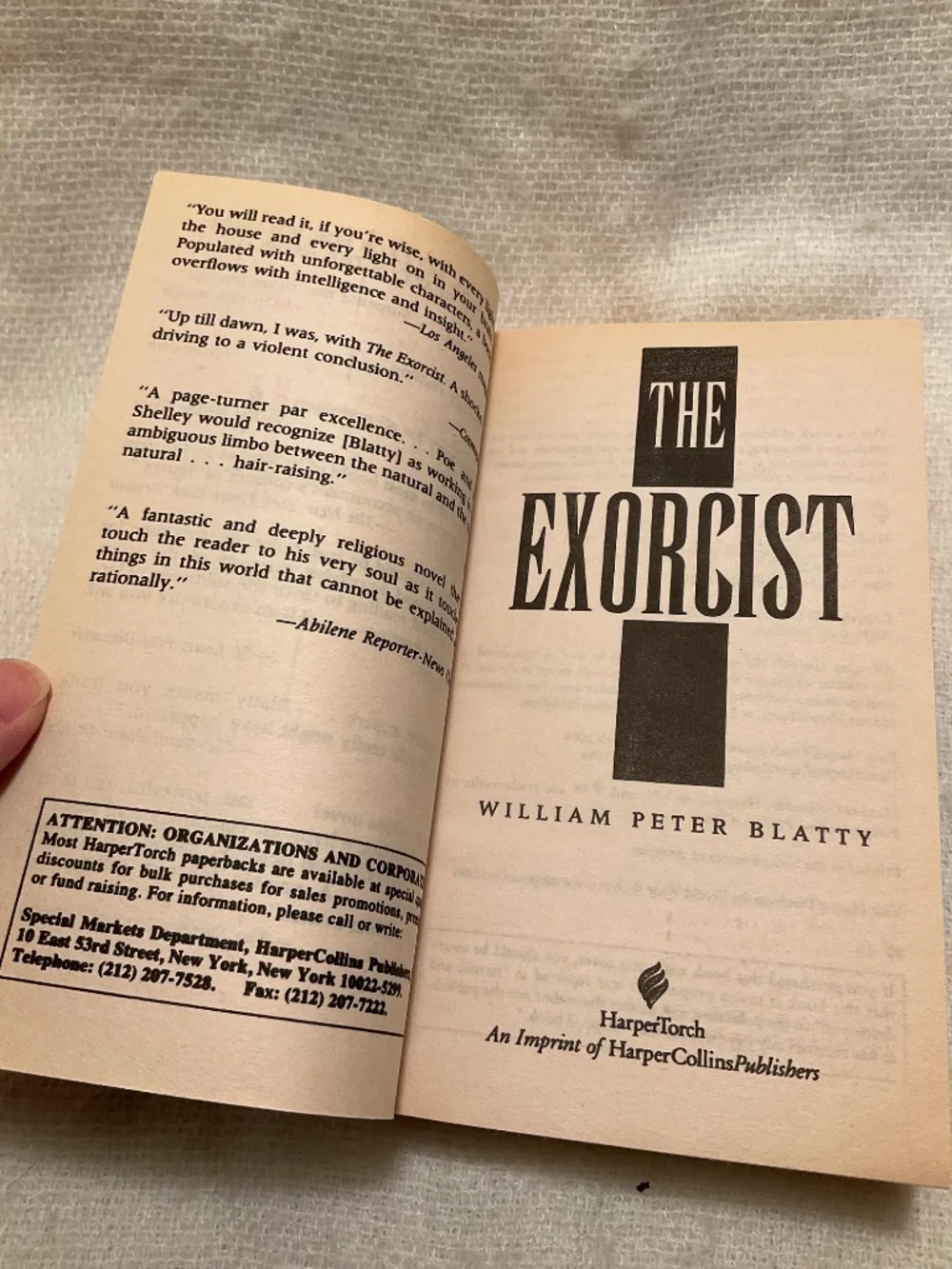 The Exorcist by William Peter Blatty Vintage Paperback Book